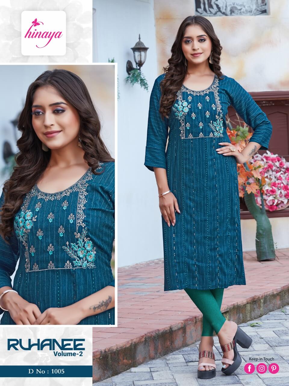 Ruhanee Vol 2 By Hinaya Designer Kurtis Catalog